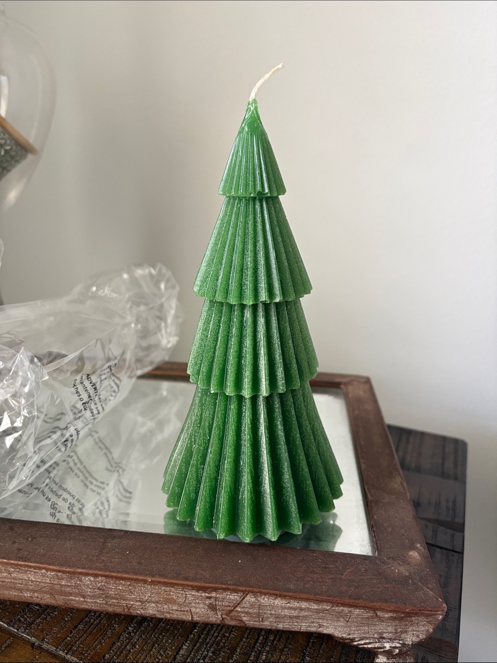 Festive Green Tree Candle by